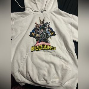 My Hero Academia white hoodie size small